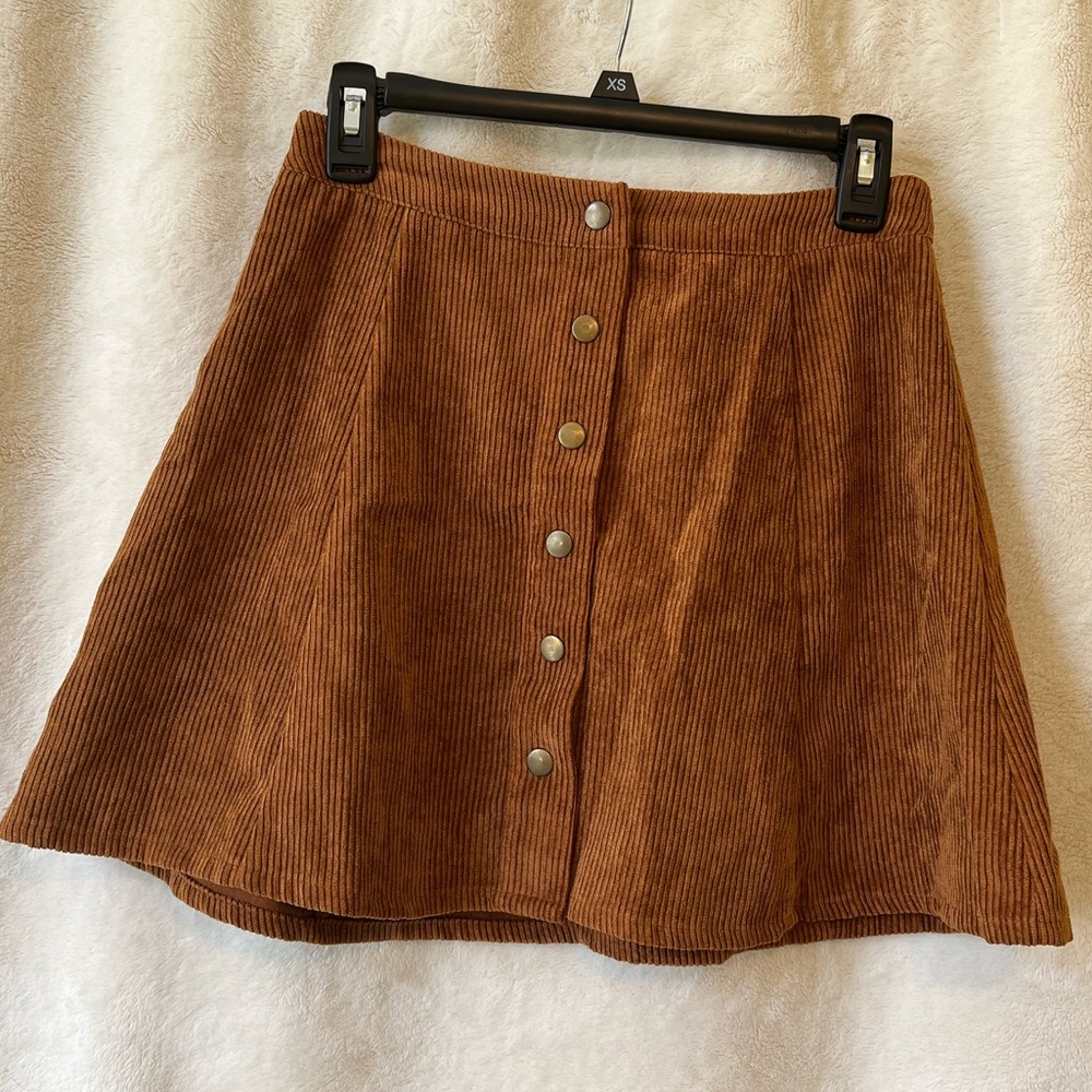 Brown corduroy skirt